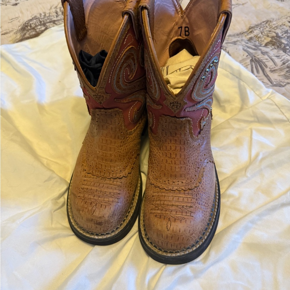Ariat Tan Western Ankle Booties